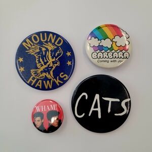 Set of Vintage Pins with Various Designs